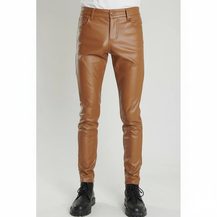 Skinny Fit Skórzane Spodnie - Heinrich