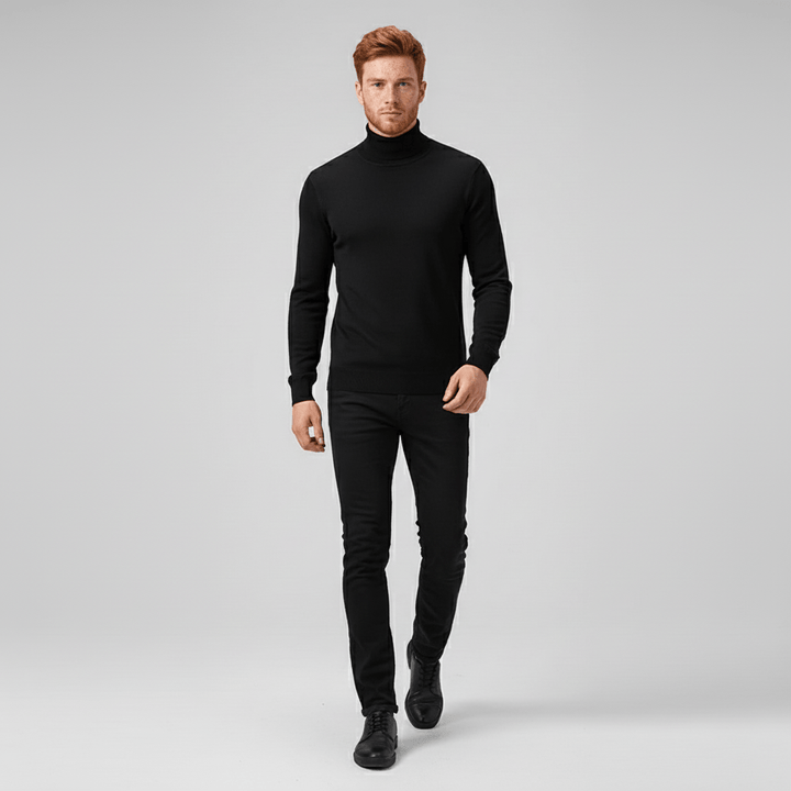 Sweter z golfem w fasonie slim-fit - Friedrich