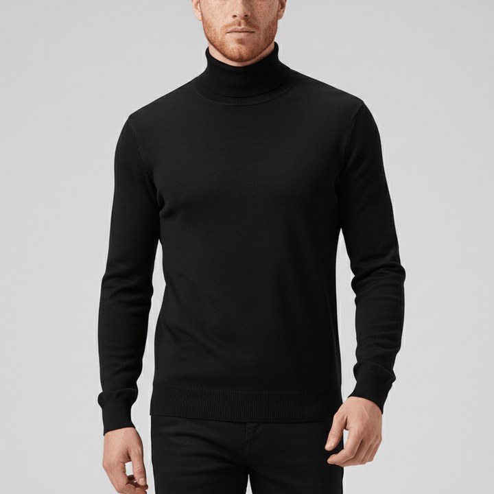 Sweter z golfem w fasonie slim-fit - Friedrich