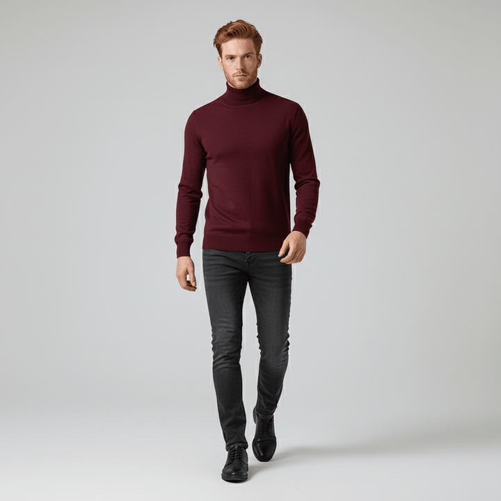 Sweter z golfem w fasonie slim-fit - Friedrich