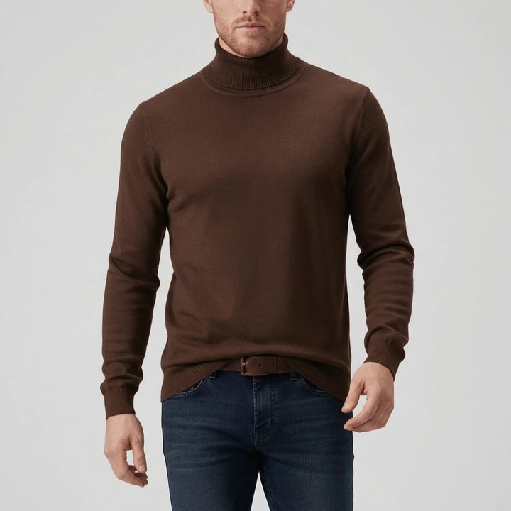 Sweter z golfem w fasonie slim-fit - Friedrich