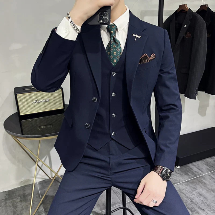 Garnitur trzyczęściowy Slim-Fit - Merlin
