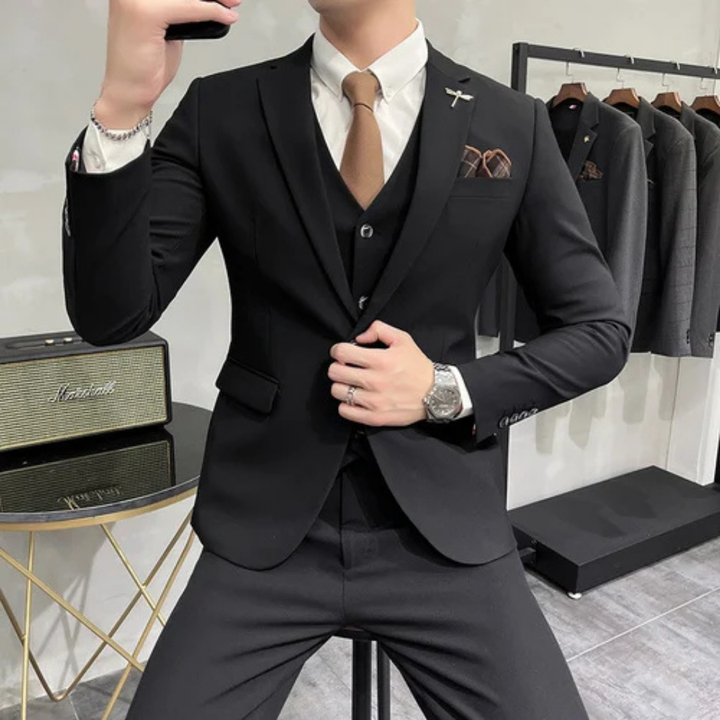 Garnitur trzyczęściowy Slim-Fit - Merlin