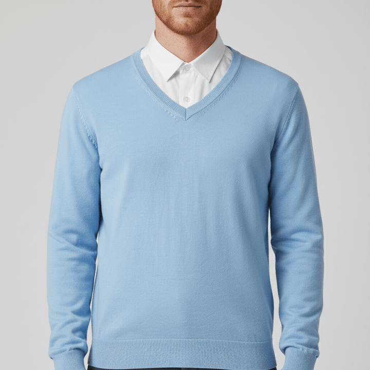 Dopasowany sweter z dekoltem w serek - Keanu