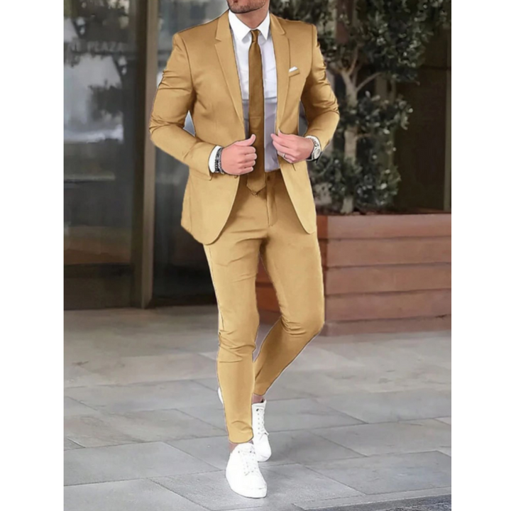 Męski garnitur slim fit - Noel