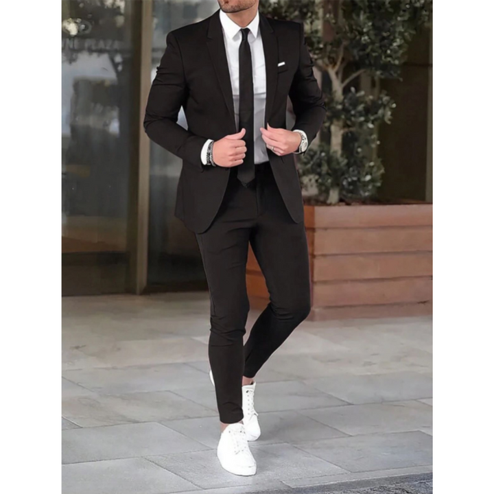 Męski garnitur slim fit - Noel
