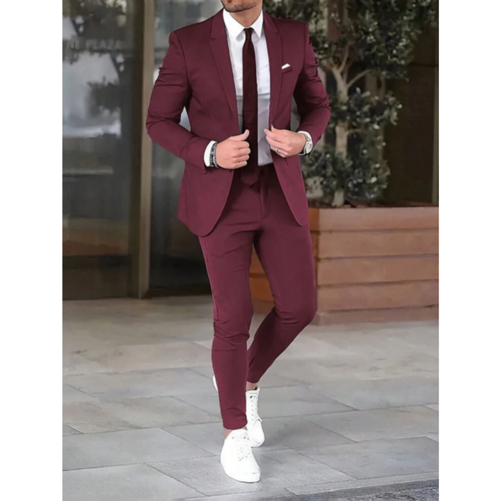 Męski garnitur slim fit - Noel