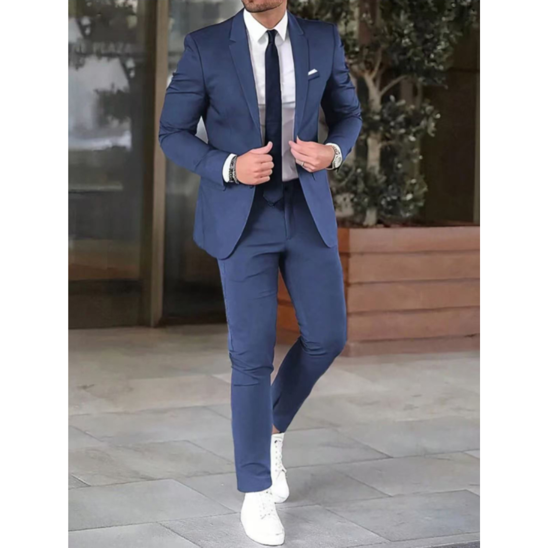 Męski garnitur slim fit - Noel