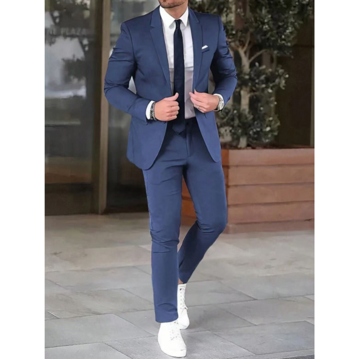 Męski garnitur slim fit - Noel