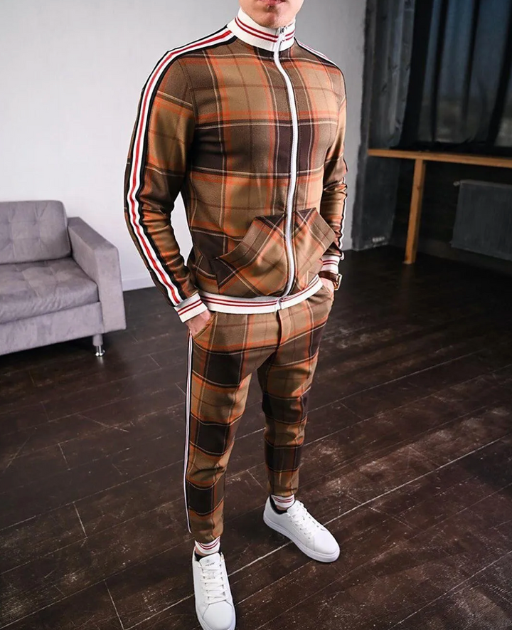 Komplet joggerów slim fit ze stójką - Riccardo