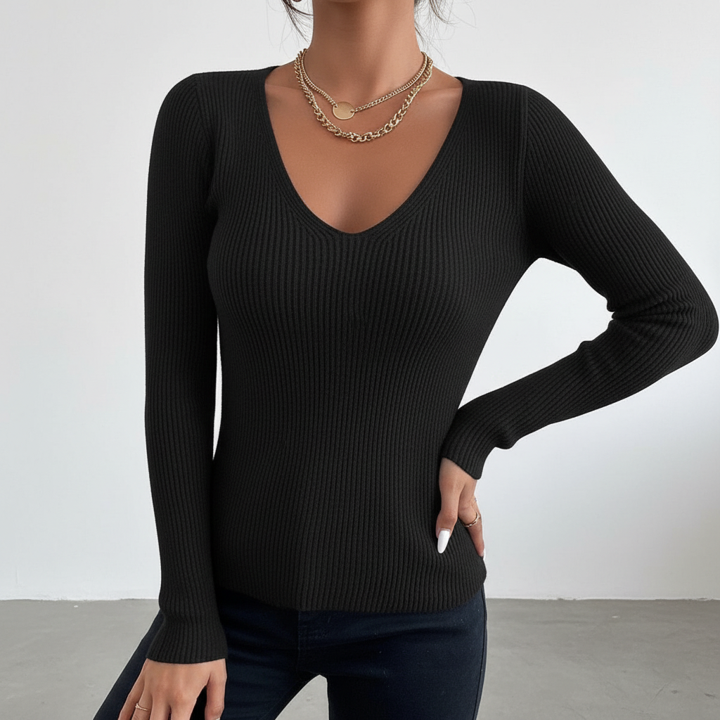 Slim Fit Sweter dzianinowy - Veronika