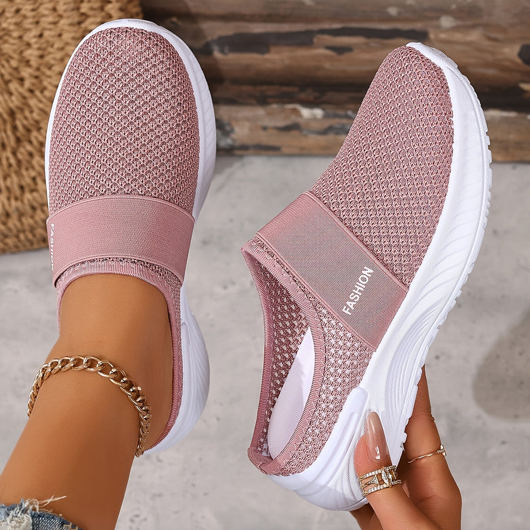 Leona | Buty Sportowe z Siatkową Cholewką i Elastyczną Podeszwą