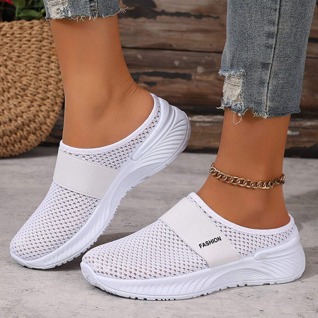 Leona | Buty Sportowe z Siatkową Cholewką i Elastyczną Podeszwą