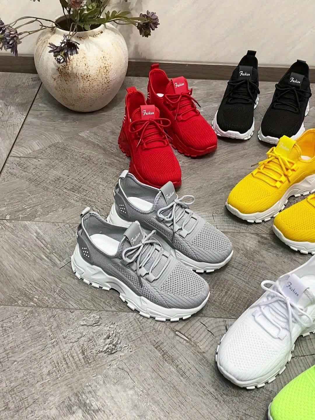 Cristela | Sportowe buty z siateczki Gruba podeszwa & Sznurowane zapięcie