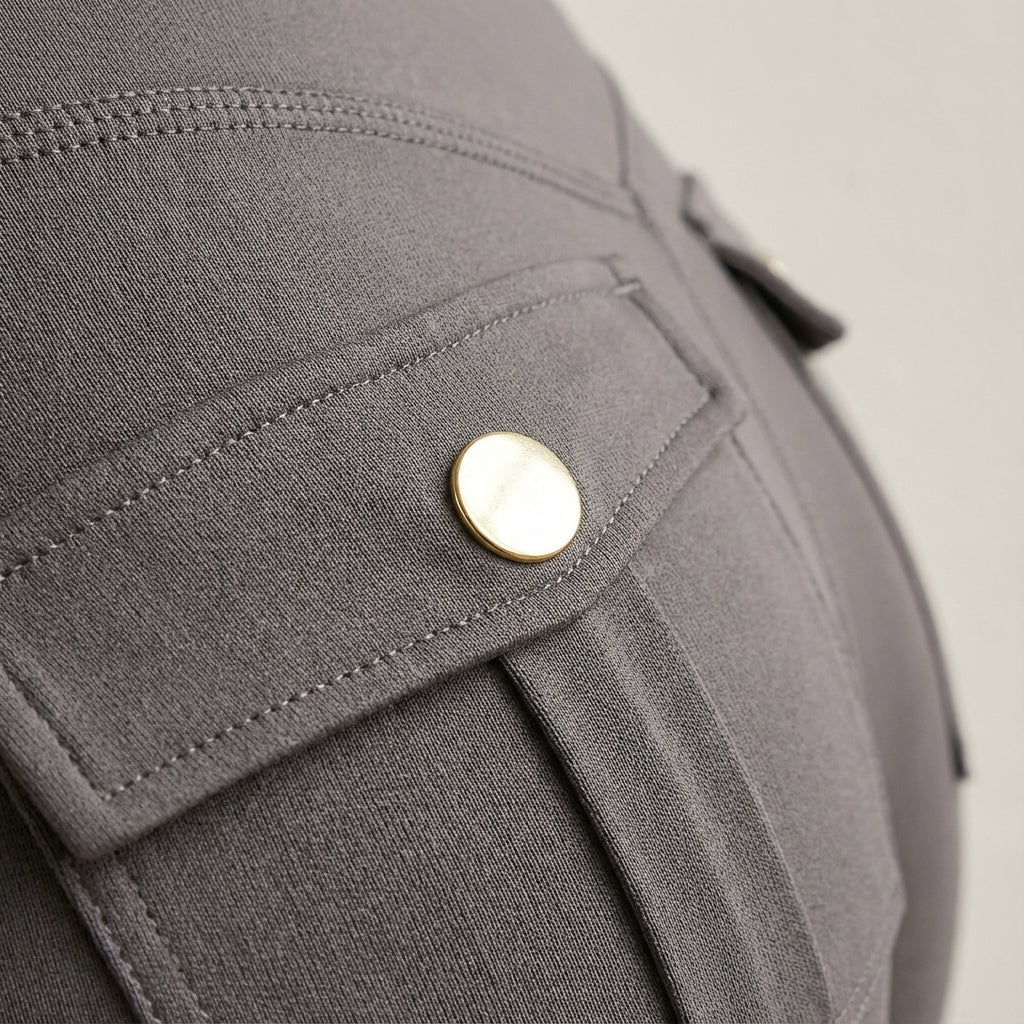 Sportowe legginsy cargo z rozciągliwego materiału - Judith