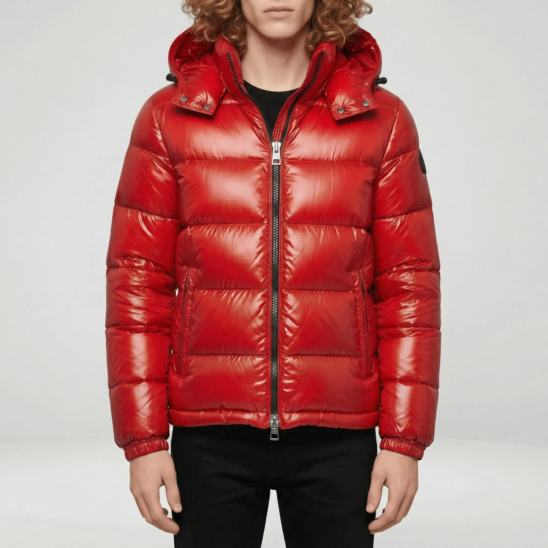 Kurtka pikowana z połyskującym wykończeniem - Mick