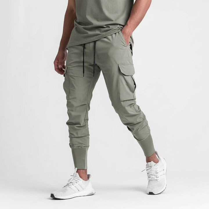 Spodnie typu jogger ze stretchu z kieszeniami - Francis