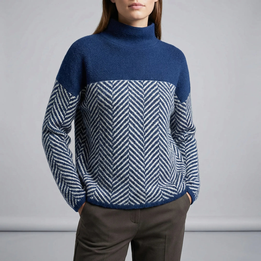 Sweter dzianinowy ze stójką - Felina
