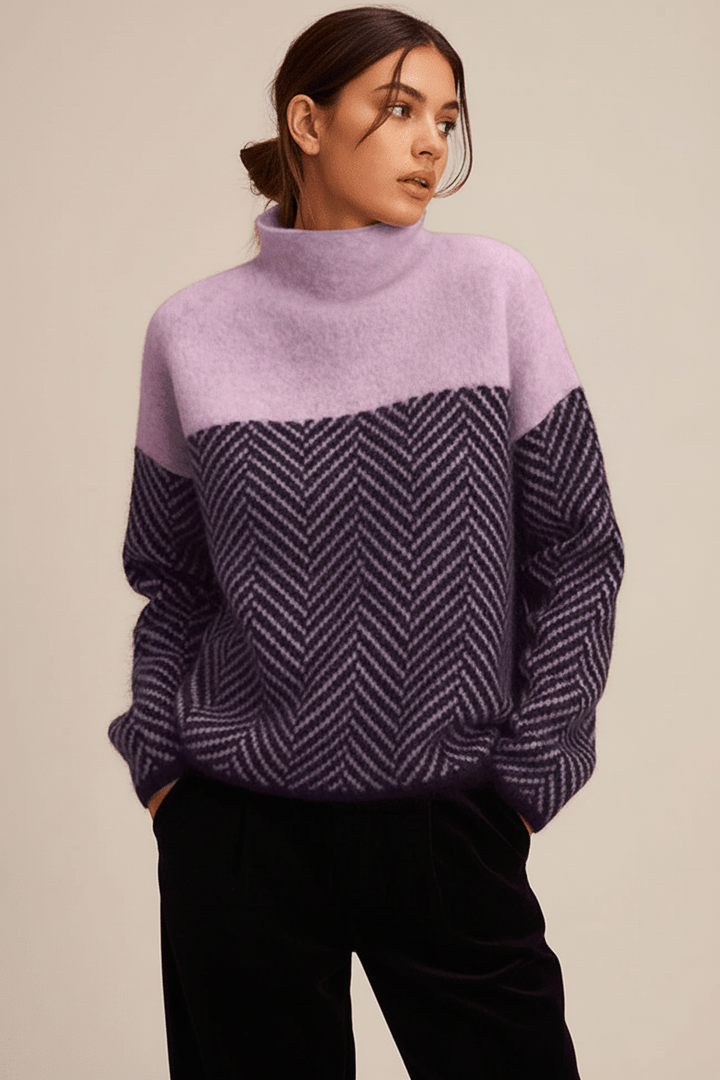 Sweter dzianinowy ze stójką - Felina