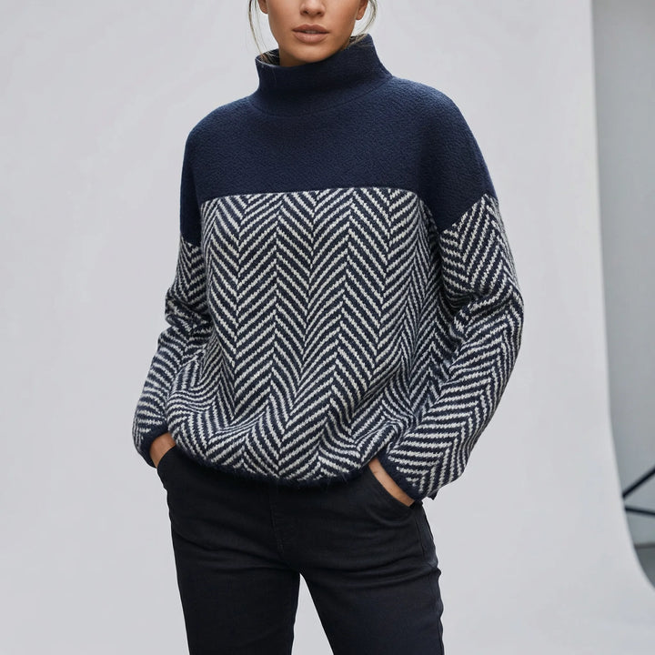 Sweter dzianinowy ze stójką - Felina