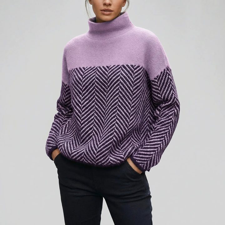 Sweter dzianinowy ze stójką - Felina