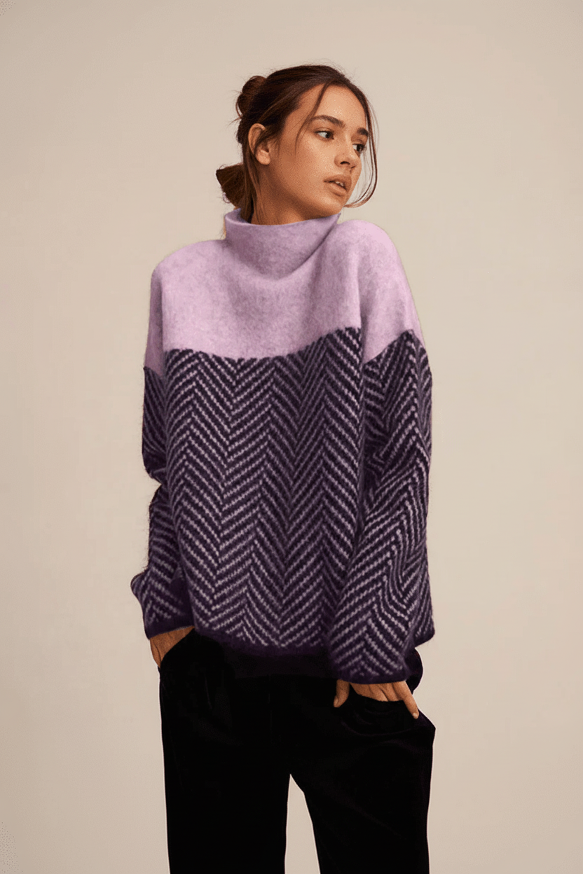 Sweter dzianinowy ze stójką - Felina
