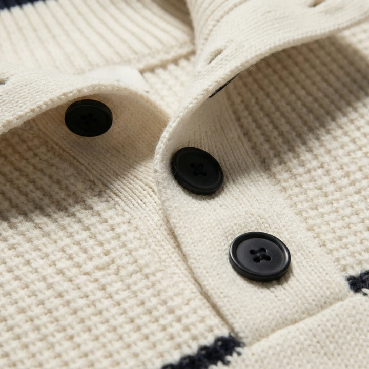 Sweter dzianinowy w paski z fakturą - Judy