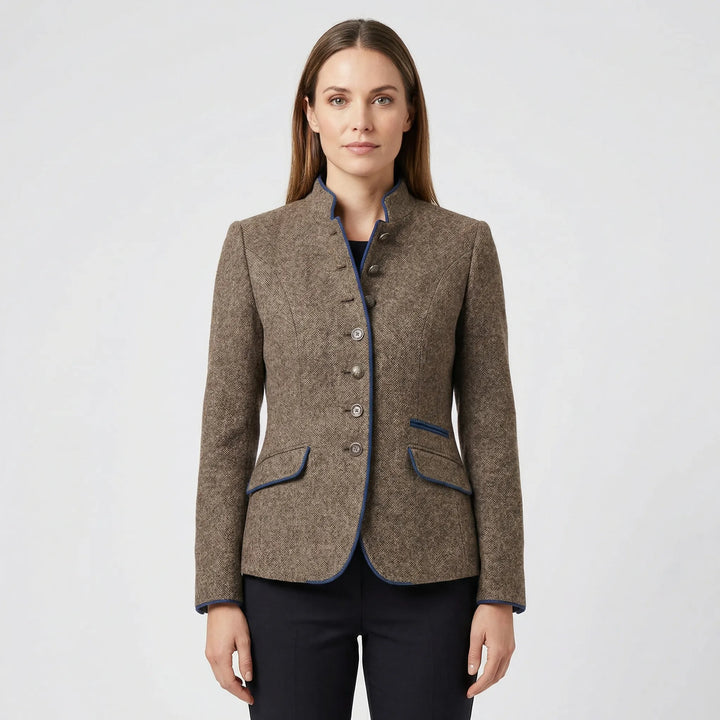 Damski taliowany żakiet ze stójką - Eliana