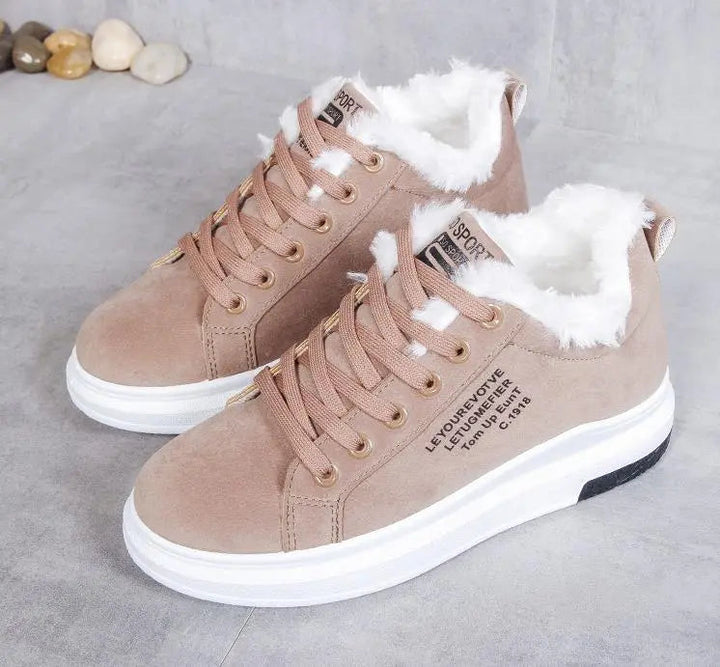 Jovie | Sneakersy z Fleece'owym Wypełnieniem na Grubej Podeszwie