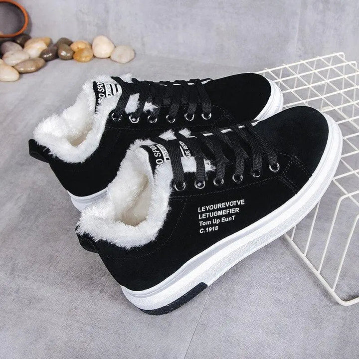Jovie | Sneakersy z Fleece'owym Wypełnieniem na Grubej Podeszwie