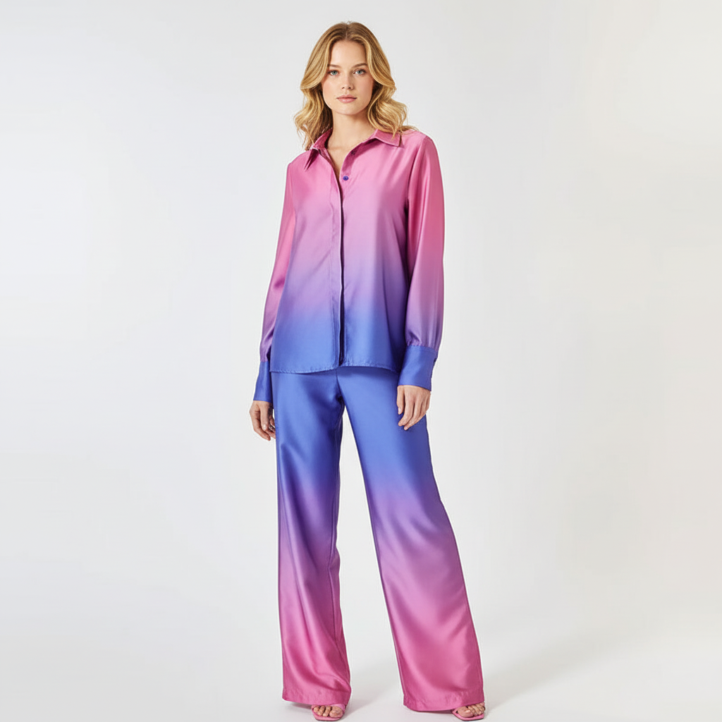 Trendy kombinacja ombre outfit - Theresa