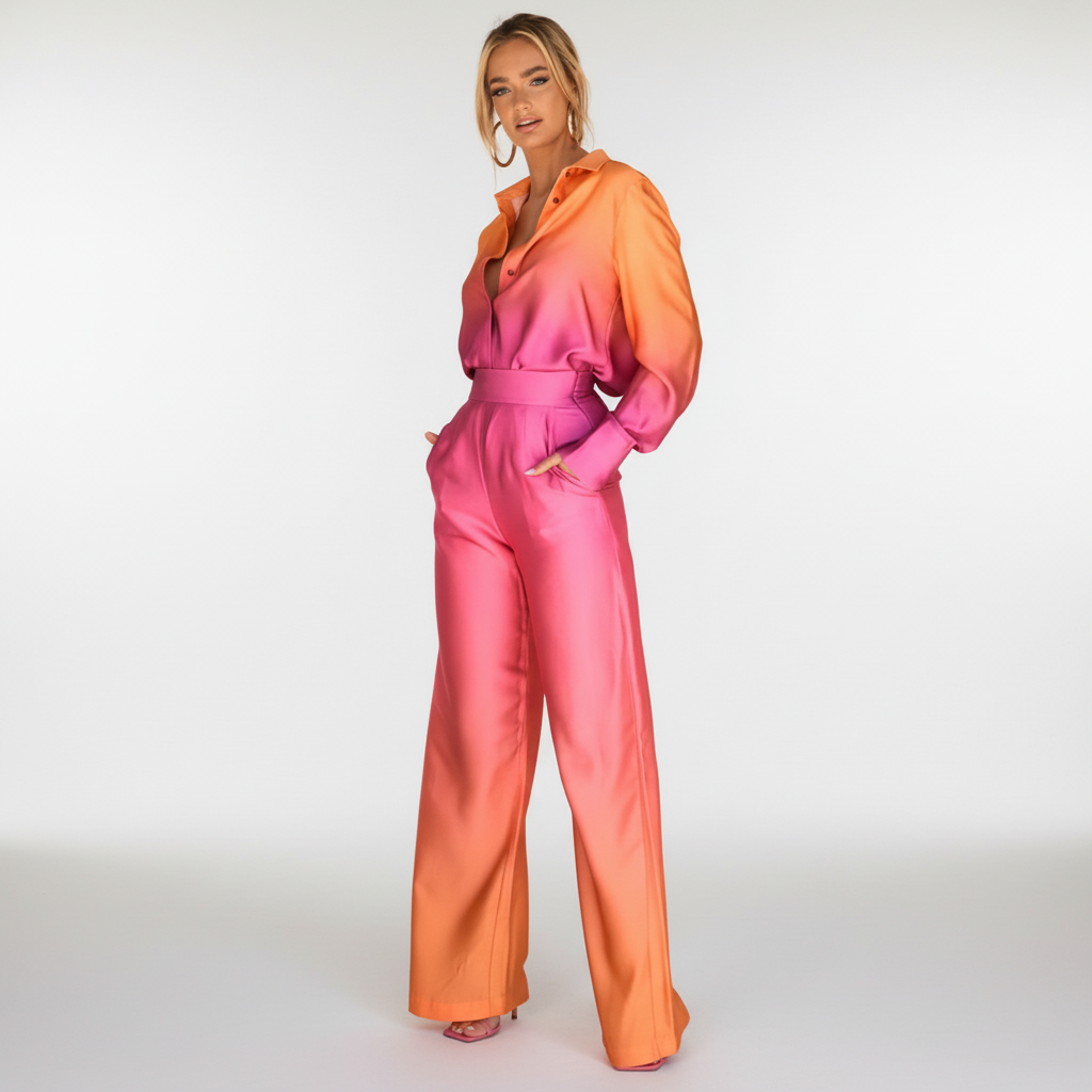 Trendy kombinacja ombre outfit - Theresa