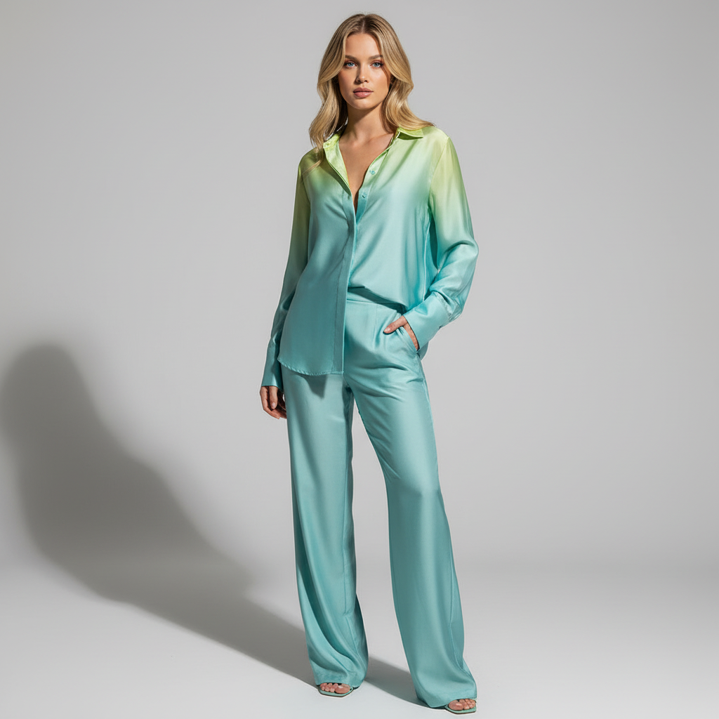 Trendy kombinacja ombre outfit - Theresa