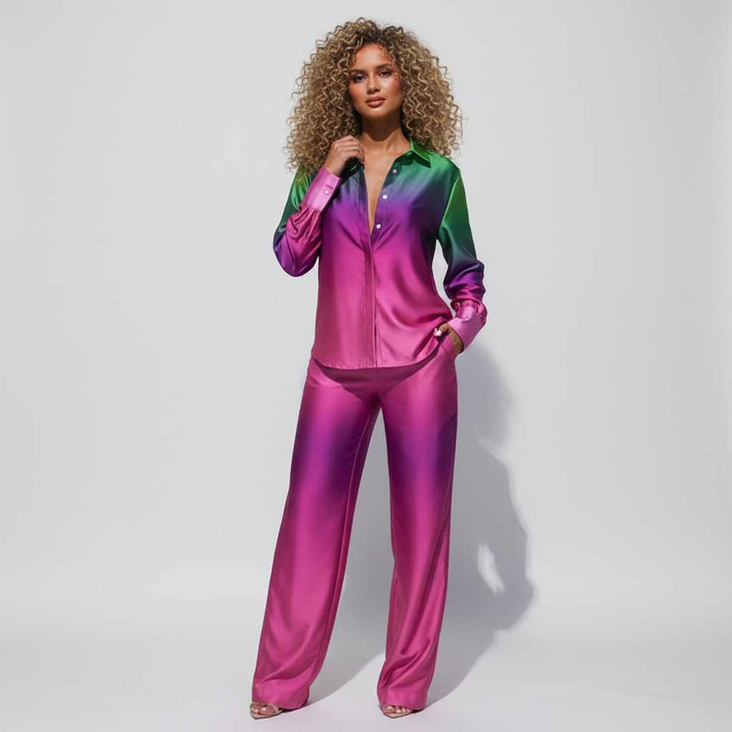 Trendy kombinacja ombre outfit - Theresa