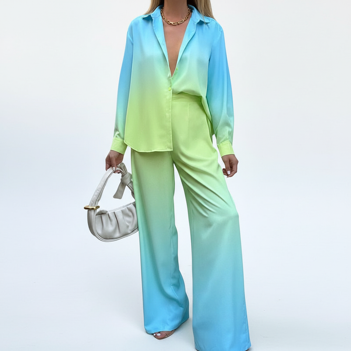 Trendy kombinacja ombre outfit - Theresa