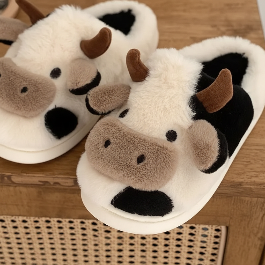 Miękkie pluszowe kapcie - CuddleCow