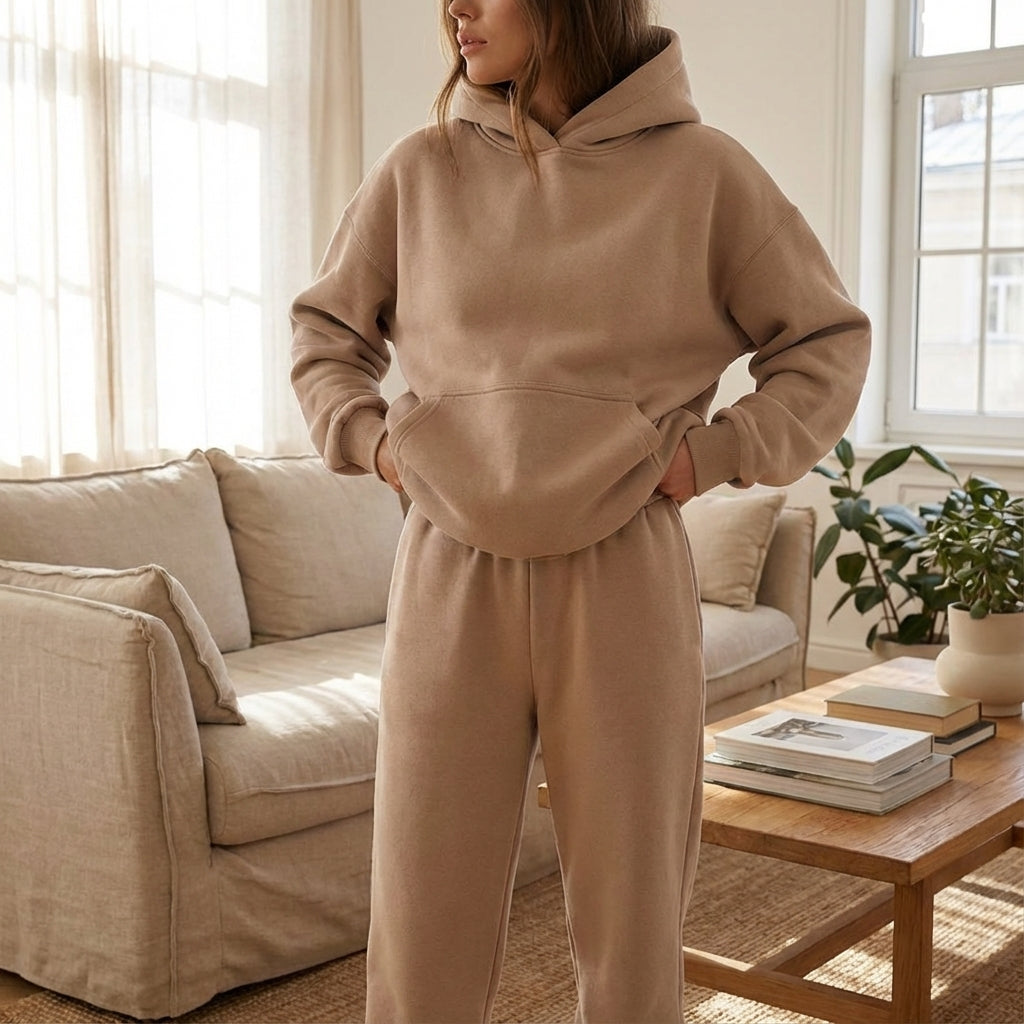 Miękki materiałowy dres - Katherine