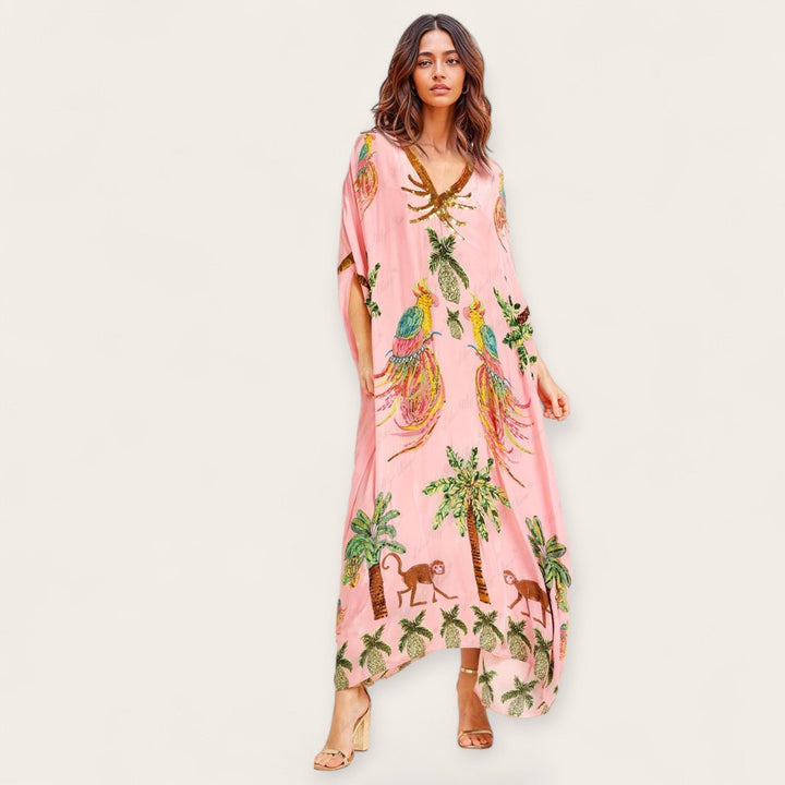 Luźny kaftan sięgający kostek - Luana