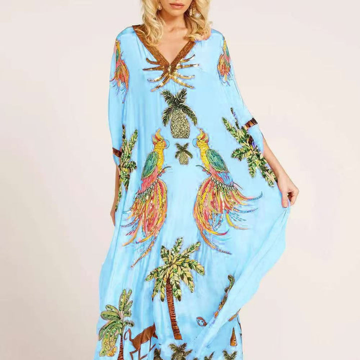 Luźny kaftan sięgający kostek - Luana