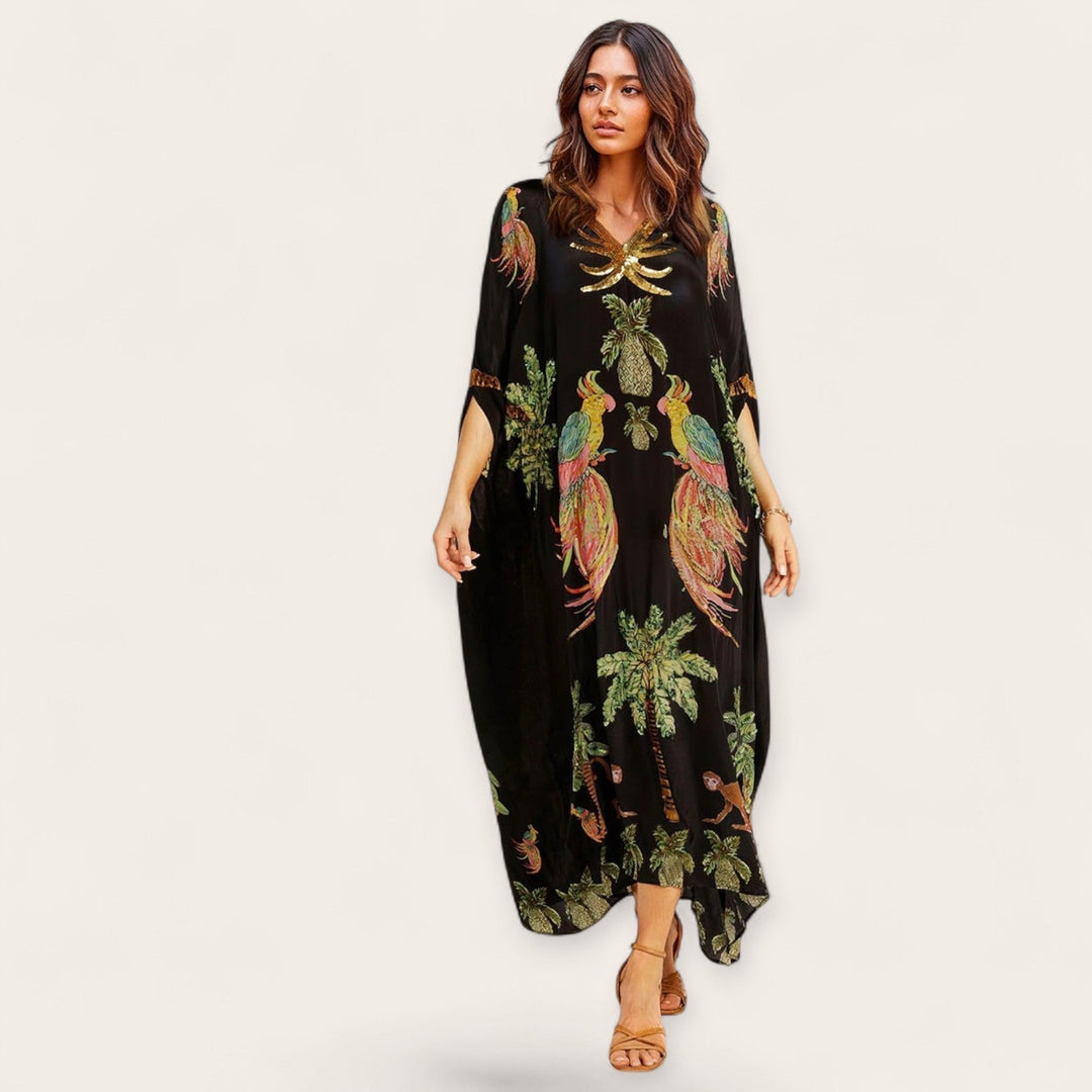 Luźny kaftan sięgający kostek - Luana