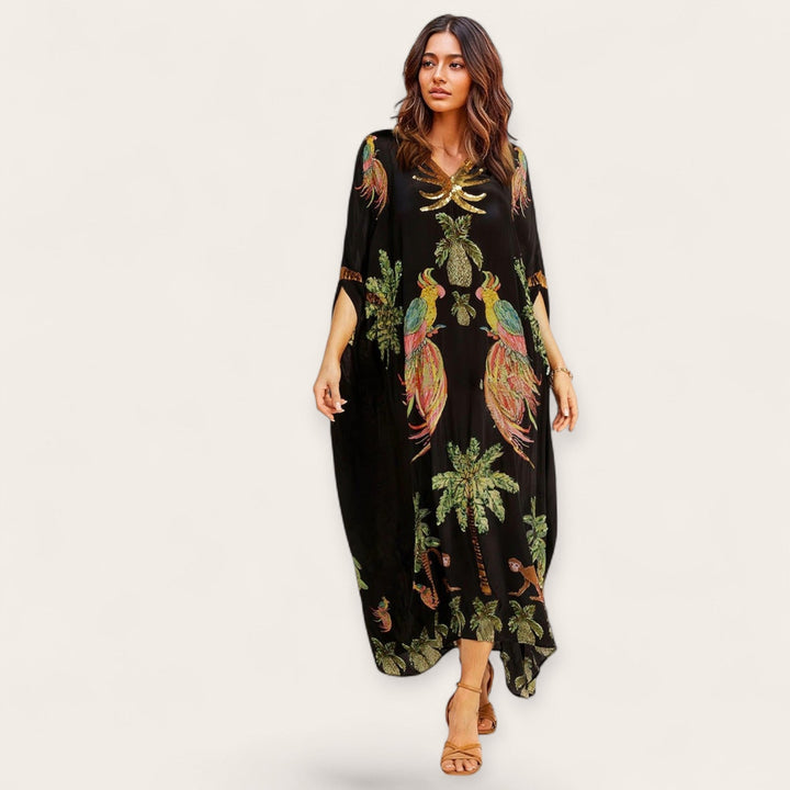 Luźny kaftan sięgający kostek - Luana