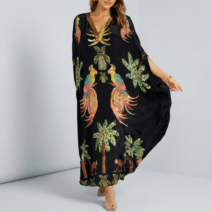 Luźny kaftan sięgający kostek - Luana