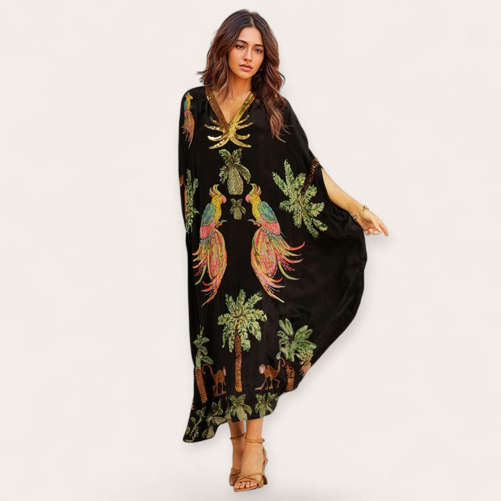 Luźny kaftan sięgający kostek - Luana