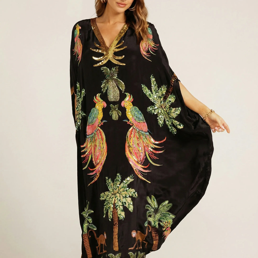 Luźny kaftan sięgający kostek - Luana