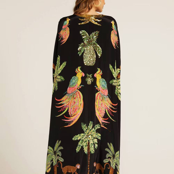 Luźny kaftan sięgający kostek - Luana
