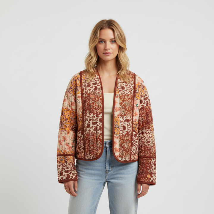 Odwracalna kurtka patchwork - Theresa