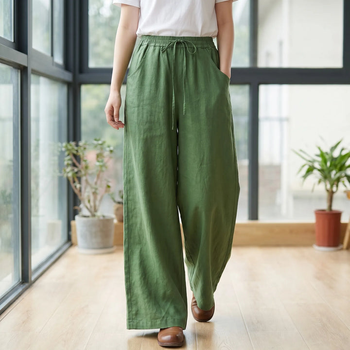 Spodnie z szerokimi nogawkami w stylu casual - Sadie