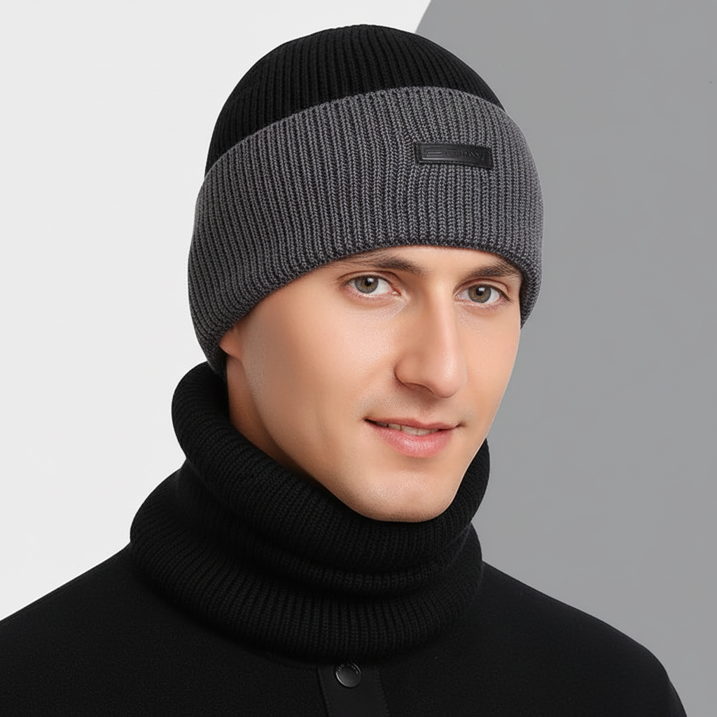 Czapka wełniana z pasującym szalem - WarmCombo
