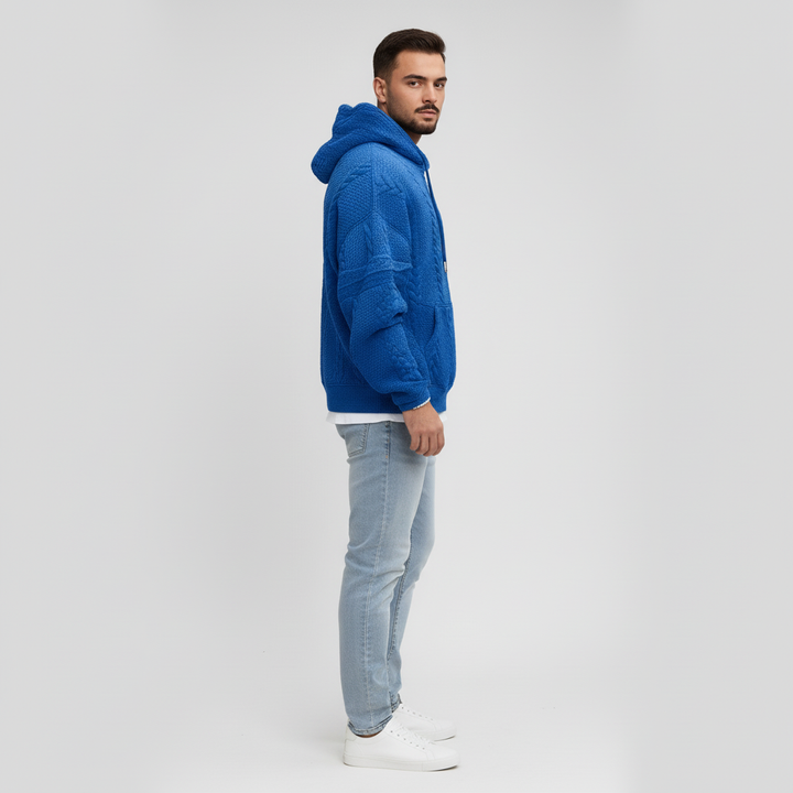 Sweter warkoczowy z kapturem - Carlos