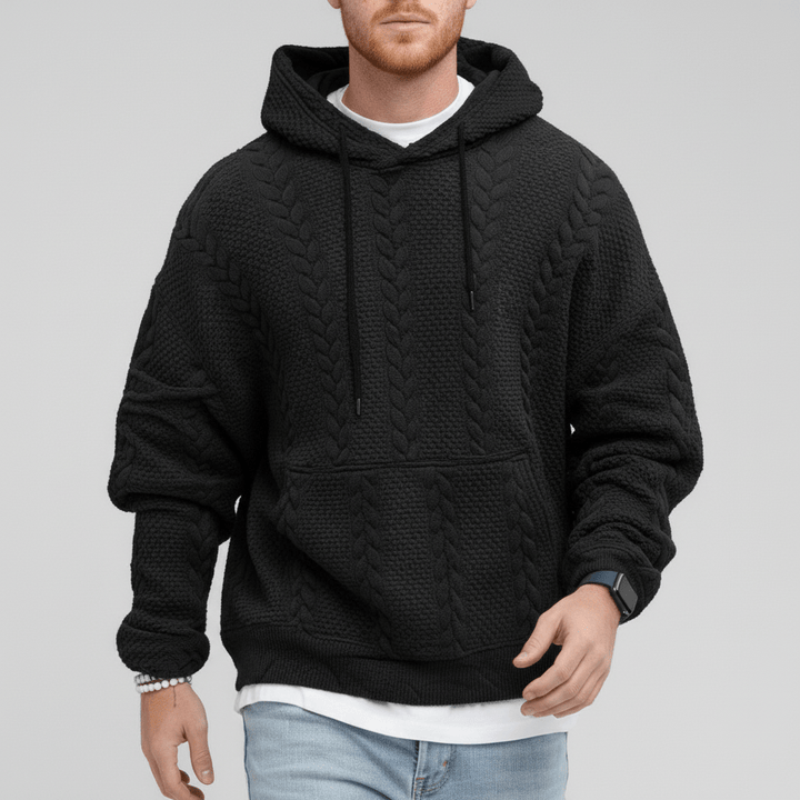 Sweter warkoczowy z kapturem - Carlos